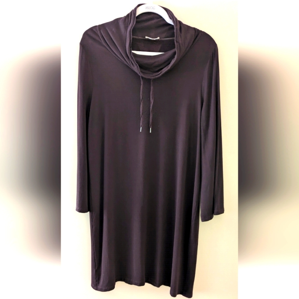 LOFT Dark Plum Long Sleeve Lounge Dress ~ Sz L